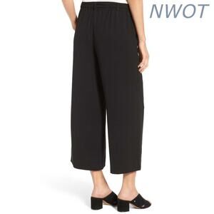 Halogen Women's Wide Leg Crop Dress Pants Black XXS P